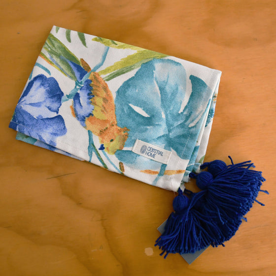 Individual Hojas Azules (Con borlas)